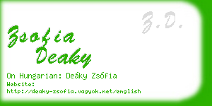 zsofia deaky business card